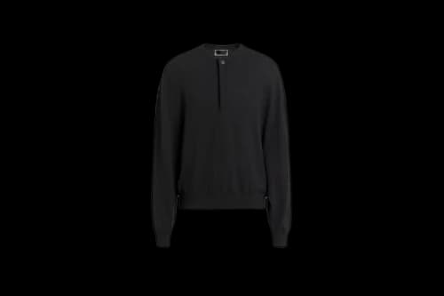 FEAR OF GOD x Ermenegildo Zegna Wool Knit Henley Sweater Black