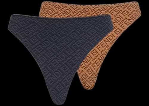 Fendi x SKIMS Pack of 2 High Leg Bikini Black/California
