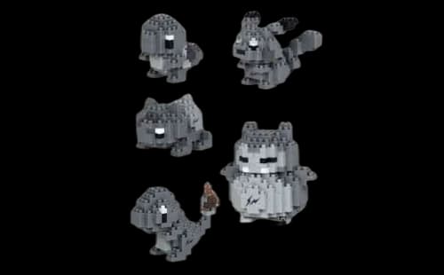Fragment x Pokemon Thunderbolt Project Nanoblock (Set of 5)