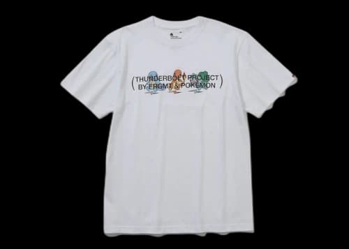 Fragment x Pokemon Thunderbolt Project Squirtle Charmander Bulbasaur Tee White