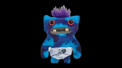 Fuggler Baby Fugg Wide Eyed Weirdo Blue Tie Dye Fleece Plush