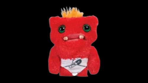 Fuggler Baby Fugg Wide Eyed Weirdo Red Long Fuzzy Plush
