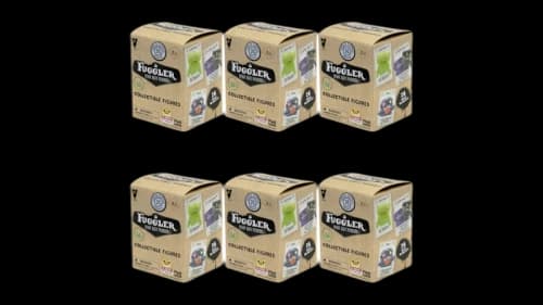 Fuggler Pack of 6 Zuru Fuggler Mystery Collectible Mini Figures Limited Edition Designs 6 Blind Boxes Black