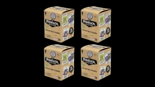 Fuggler Set of 4 Zuru Fuggler Mystery Collectible Mini Figures Limited Edition Designs 4 Blind Boxes Black