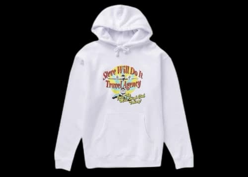 Full Send Steve Will Do It Travel Agency Hoodie White