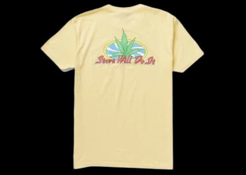 Full Send Steve Will Do It Weed Tee Banana Cream