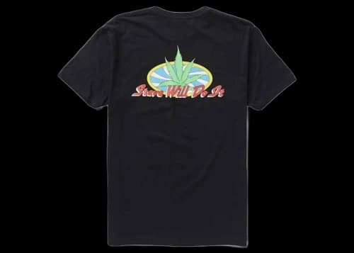 Full Send Steve Will Do It Weed Tee Black