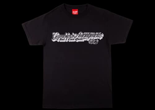 Full Send SteveWillDoIt Gamblers Anonymous Tee Black