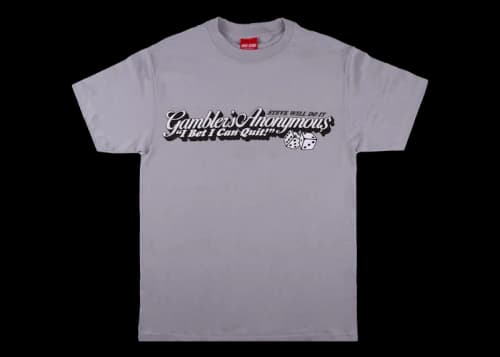 Full Send SteveWillDoIt Gamblers Anonymous Tee Grey