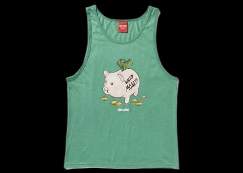 Full Send Weed Money Tank Kelly Green Heather