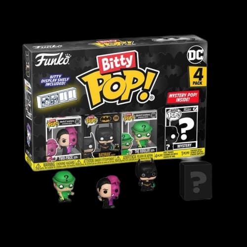 Funko Bitty Pop! Batman 85th Two-Face / Batman / The Riddler 4 Pack