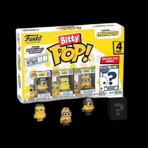 Funko Bitty Pop! Movies: Minions Eye, Matie / Au Naturel / Cro-Minion 4 Pack