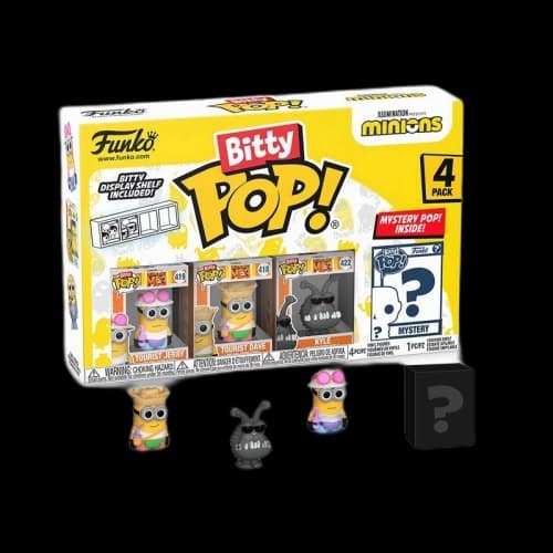Funko Bitty Pop! Movies: Minions Tourist Jerry / Tourist Dave / Kyle 4 Pack