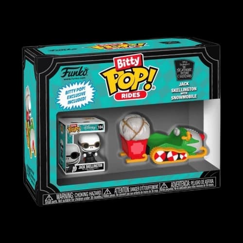 Funko Bitty Pop! Rides: The Nightmare Before Christmas Jack Skellington with Snowmobile Figure #104
