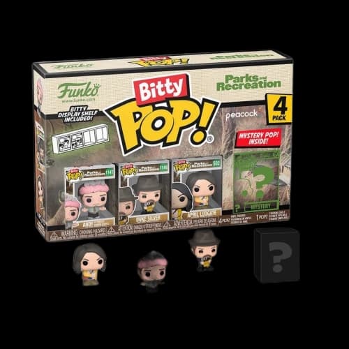Funko Bitty Pop! Television: Parks And Recreation Andy / Duke Silver / April Ludgate 4 Pack