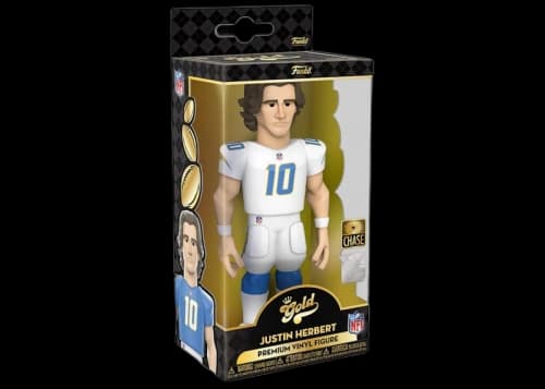 Funko Gold NFL Los Angeles Chargers Justin Herbert 5 Inch Chase Exclusive Figure