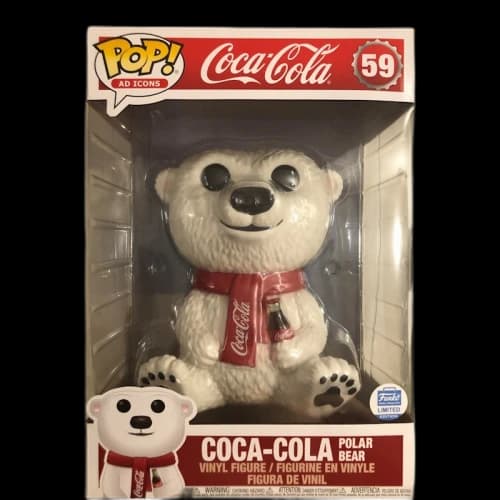 Funko Pop! Ad Icons Coca Cola Polar Bear Funko Shop Limited Editon 10 inch Figure #59