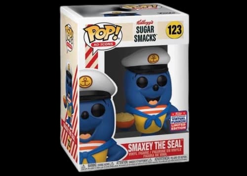 Funko Pop! Ad Icons Kellogg's Sugar Smacks Smaxey The Seal 2021 Summer Virtual Funkon Exclusive Figure #123