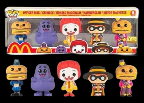 Funko Pop! Ad Icons McDonalds Officer Mac/Grimace/Ronald McDonald/Hamburglar/Mayor McCheese 5-Pack