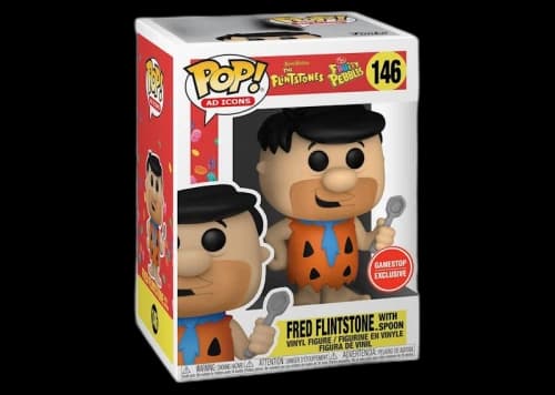 Funko Pop! Ad Icons The Flintstones x Fruity Pebbles Fred Flintstone With Spoon GameStop Exclusive Figure #146