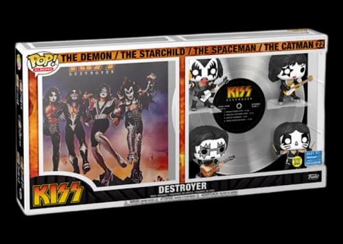 Funko Pop! Albums Kiss Destroyer: The Demon/The Starchild/The Spaceman/The Catman GITD 2021 Walmart Exclusive Figure #22