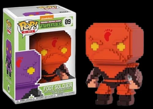 Funko Pop! Animation 8-Bit Teenage Mutant Ninja Turtles Foot Soldier Orange NYCC Figure #09