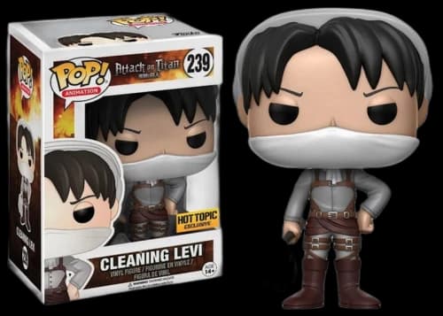 Funko Pop! Animation Attack on Titan Cleaning Levi Hot Topic Exclusive Figure #239