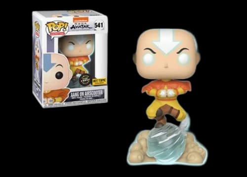 Funko Pop! Animation Avatar: The Last Airbender Aang on Airscooter (Glow Chase) Hot Topic Exclusive Figure #541