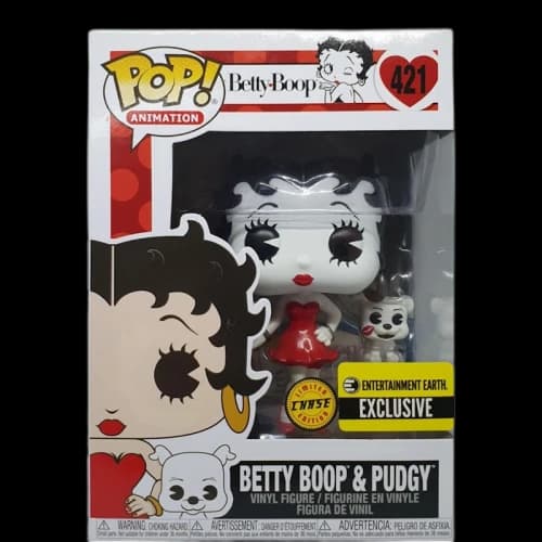Funko Pop! Animation Betty Boop Betty Boop & Pudgy (Chase) Entertainment Earth Exclusive Figure #421
