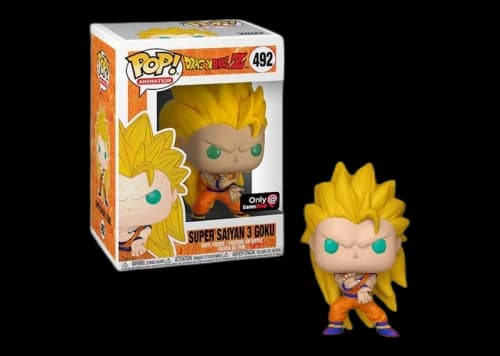 Funko Pop! Animation Dragon Ball Z Super Saiyan 3 Goku GameStop Exclusive Figure #492