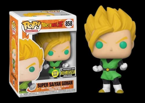 Funko Pop! Animation Dragon Ball Z Super Saiyan Gohan (Glow) Entertainment Earth Exclusive Figure #858