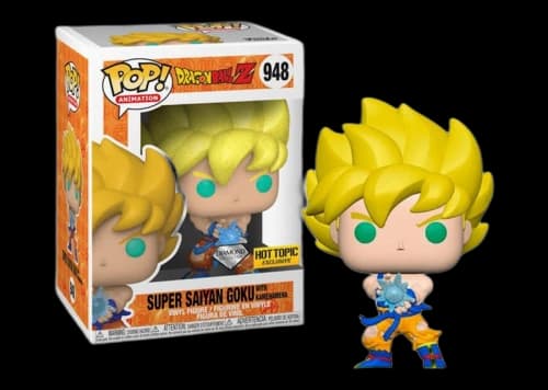 Funko Pop! Animation Dragon Ball Z Super Saiyan Goku with Kamehameha (Diamond Collection) Hot Topic Exclusive Figure #948
