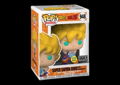 Funko Pop! Animation Dragon Ball Z Super Saiyan Goku with Kamehameha (Glow) FYE Exclusive Figure #948
