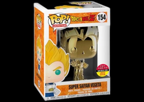 Funko Pop! Animation Dragon Ball Z Super Saiyan Vegeta 2018 Toy Tokyo SDCC Exclusive Figure #154