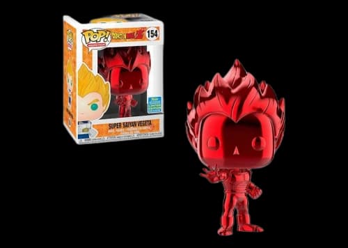 Funko Pop! Animation Dragon Ball Z Super Saiyan Vegeta (Red Chrome) Summer Convention Figure #154