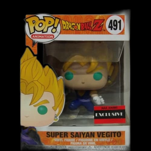 Funko Pop! Animation Dragonball Z Super Saiyan Vegito AAA Anime Exclusive Figure #491