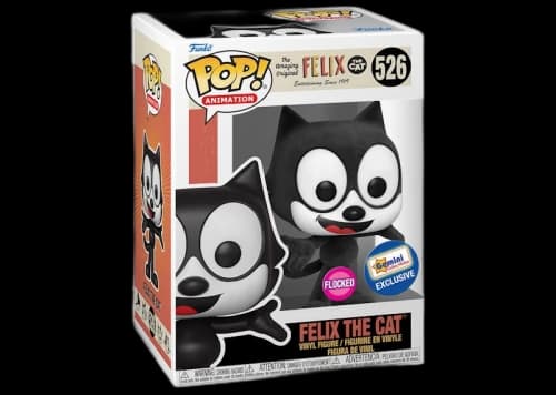 Funko Pop! Animation Felix The Cat: Felix The Cat (Flocked) Gemini Collectibles Exclusive Figure #526