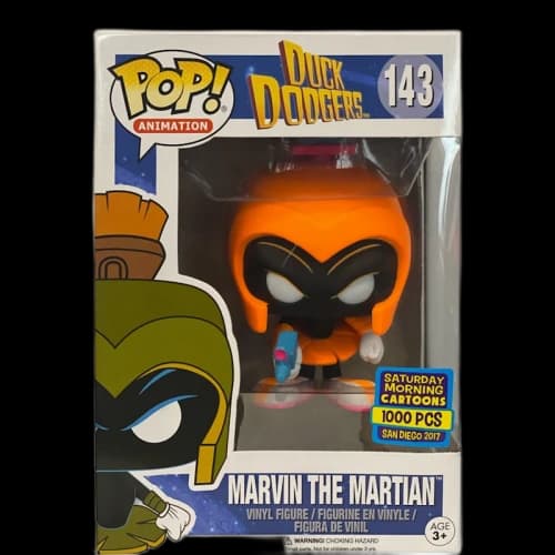 Funko Pop! Animation Looney Tunes Duck Dodgers Marvin the Martian Orange SDCC Figure #143