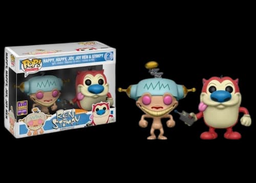 Funko Pop! Animation Ren & Stimpy Happy, Happy, Joy, Joy Summer Convention Exclusive LE 2500 2-Pack