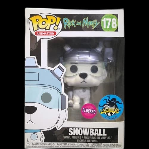 Funko Pop! Animation Rick and Morty Snowball (Flocked) LA Comic Con Exclusive Figure #174