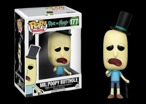 Funko Pop! Animation Rick & Morty Mr. Poopy Butthole with Cane Figure #177