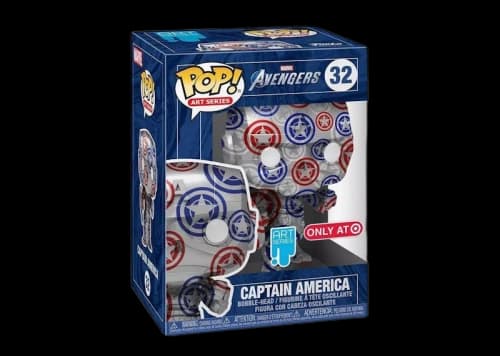 Funko Pop! Art Series Marvel Avengers Captain America Target Exclusive Figure #32
