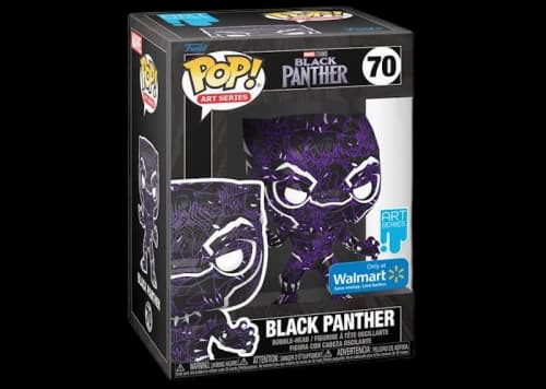 Funko Pop! Art Series Marvel Studios Black Panther (Black Panther) Art Series Walmart Exclusive Figure #70