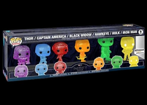 Funko Pop! Art Series Marvel Studios The Infinity Saga Thor/Captain America/Black Widow/Hawkeye/Hulk/Iron Man Amazon Exclusive 6-Pack
