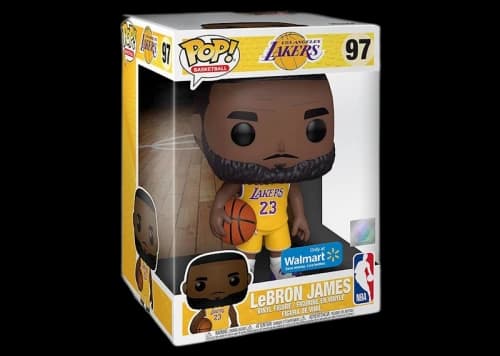 Funko Pop! Basketball NBA Los Angeles Lakers LeBron James 10 Inch Walmart Exclusive Figure #97