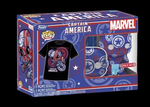Funko Pop! Collector's Box: Captain America Marvel Patriotic Age Pop & Tee