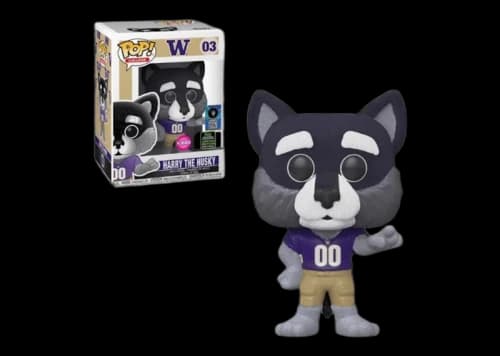 Funko Pop! College University of Washington Harry the Husky (Flocked) ECCC Exclusive Figure #03