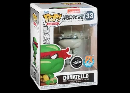 Funko Pop! Comics Teenage Mutant Ninja Turtles Donatello Chase Edition PX Previews Exclusive Figure #33