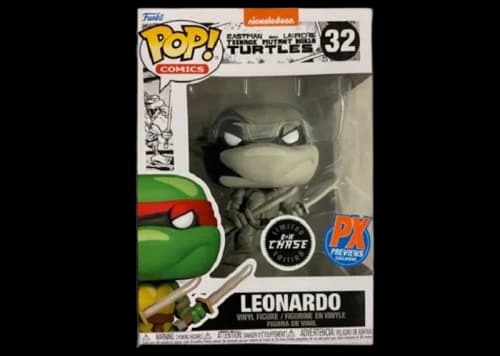 Funko Pop! Comics Teenage Mutant Ninja Turtles Leonardo Chase Edition PX Previews Exclusive Figure #32