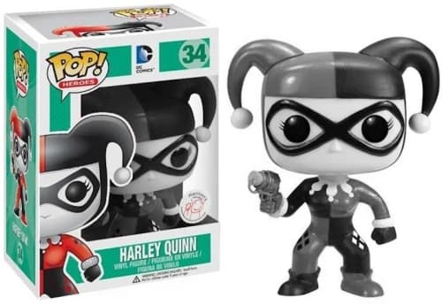 Funko Pop! DC Comics Harley Quinn (Black/White) Harrison Comics Exclusive Figure #34